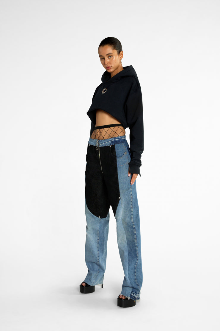 RE-WORK LEVIS BAGGY RING JEAN BLACK