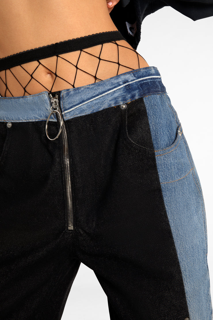 RE-WORK LEVIS BAGGY RING JEAN BLACK